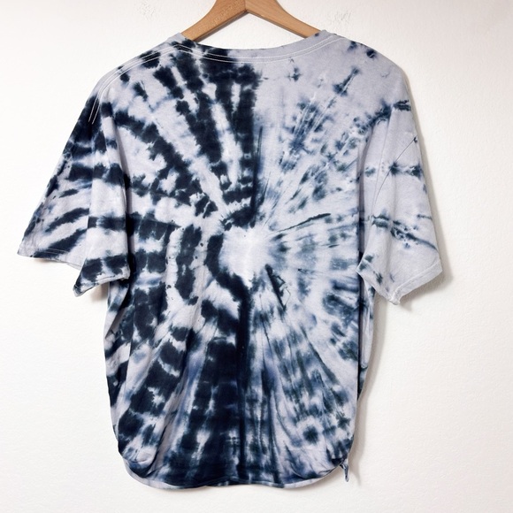 LIQUID BLUE KISS DESTROYER '76 TIE-DYE BLUE CUT UP T-SHIRT SIZE LARGE - Picture 2 of 4